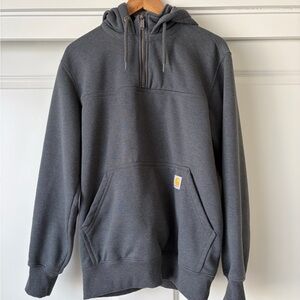 Carhartt Charcoal Heavyweight Quarter-Zip Hoodie Men’s S